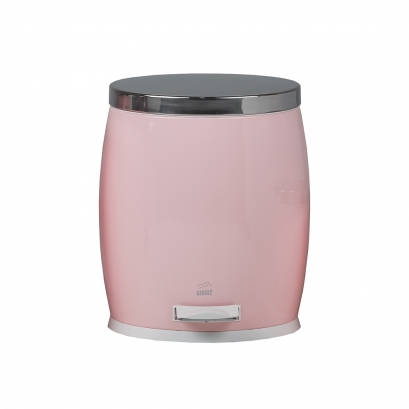 سطل پدالدار 14 لیتری آرامبند خمره ای صورتی لایت در استیل