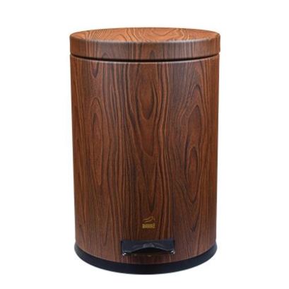 سطل زباله پدالدار 14 لیتری سایلنت طرح چوب ونگه