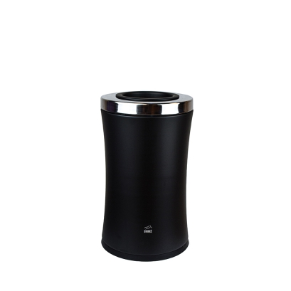 سطل زباله کمرباریک 50 سانت  مشکی در استیل