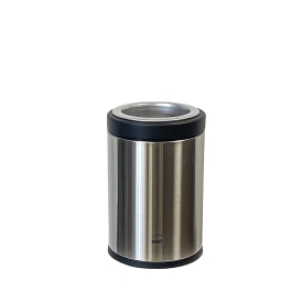 سطل زباله استوانه  ۳۰ سانت استیل مشکی