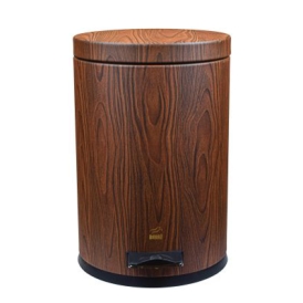 سطل زباله پدالدار 14 لیتری سایلنت طرح چوب ونگه